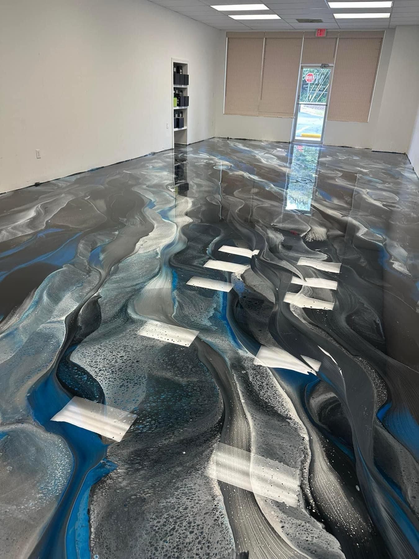 Metallic Finish Floor